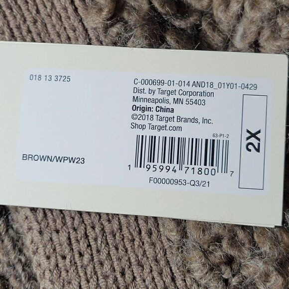 AâNewâDay BrownâOpen-KnitâCardiganâSzâ2X - Picture 6 of 7